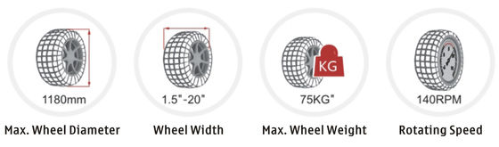 Precisão alta de equilíbrio da máquina do pneumático da motocicleta do ISO 140RPM